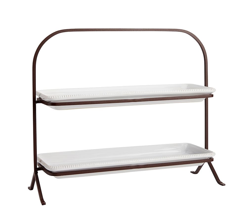 Gabriella Tiered Platter Stand Pottery Barn