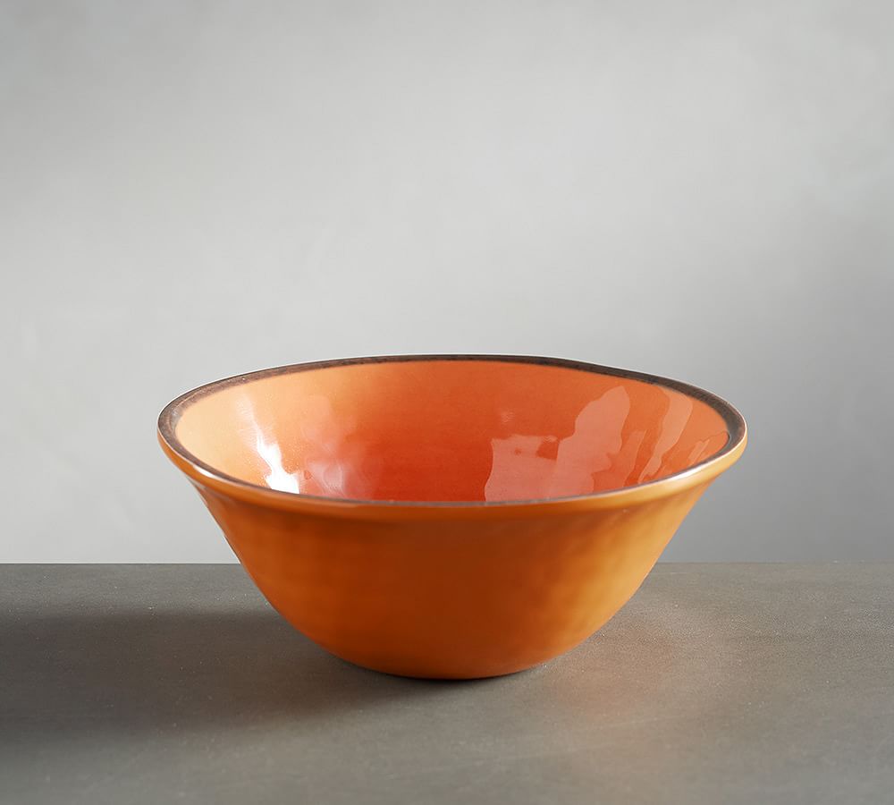 Swirl Melamine Individual Bowl Orange Pottery Barn
