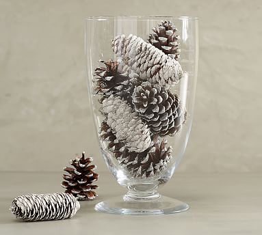 Frosted Pinecone Vase Filler