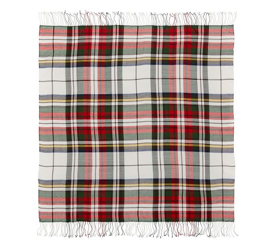 Denver Plaid Table Throw Pottery Barn