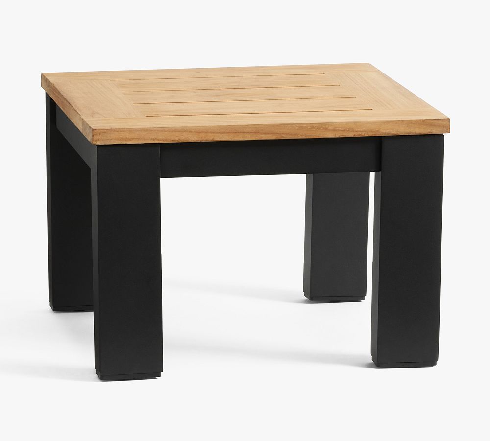 Malibu Metal & Teak Outdoor Bunching Table Pottery Barn