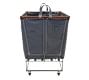 Large Elevated Canvas Laundry Basket with Wheels | Pottery Barn