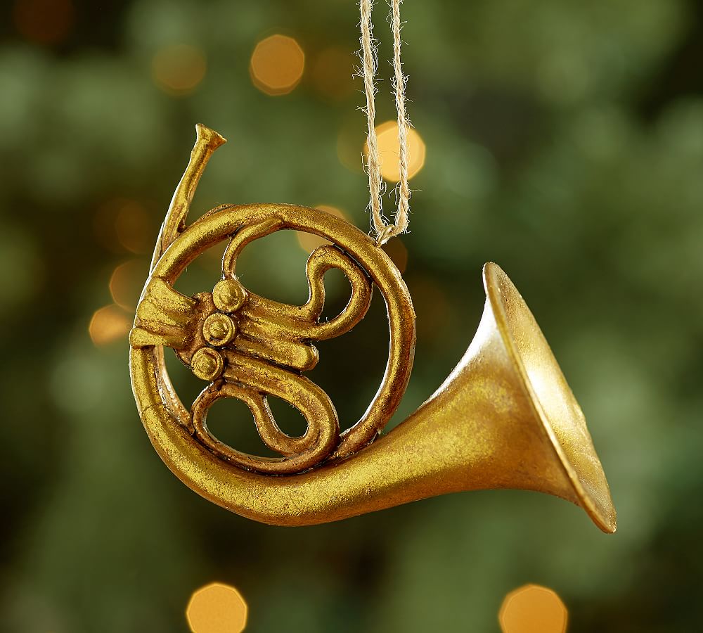French Horn Christmas Ornament Pottery Barn
