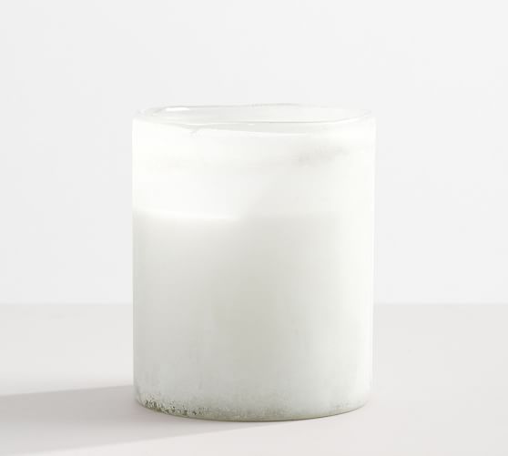 Frosted Glass Flameless Candle Pottery Barn