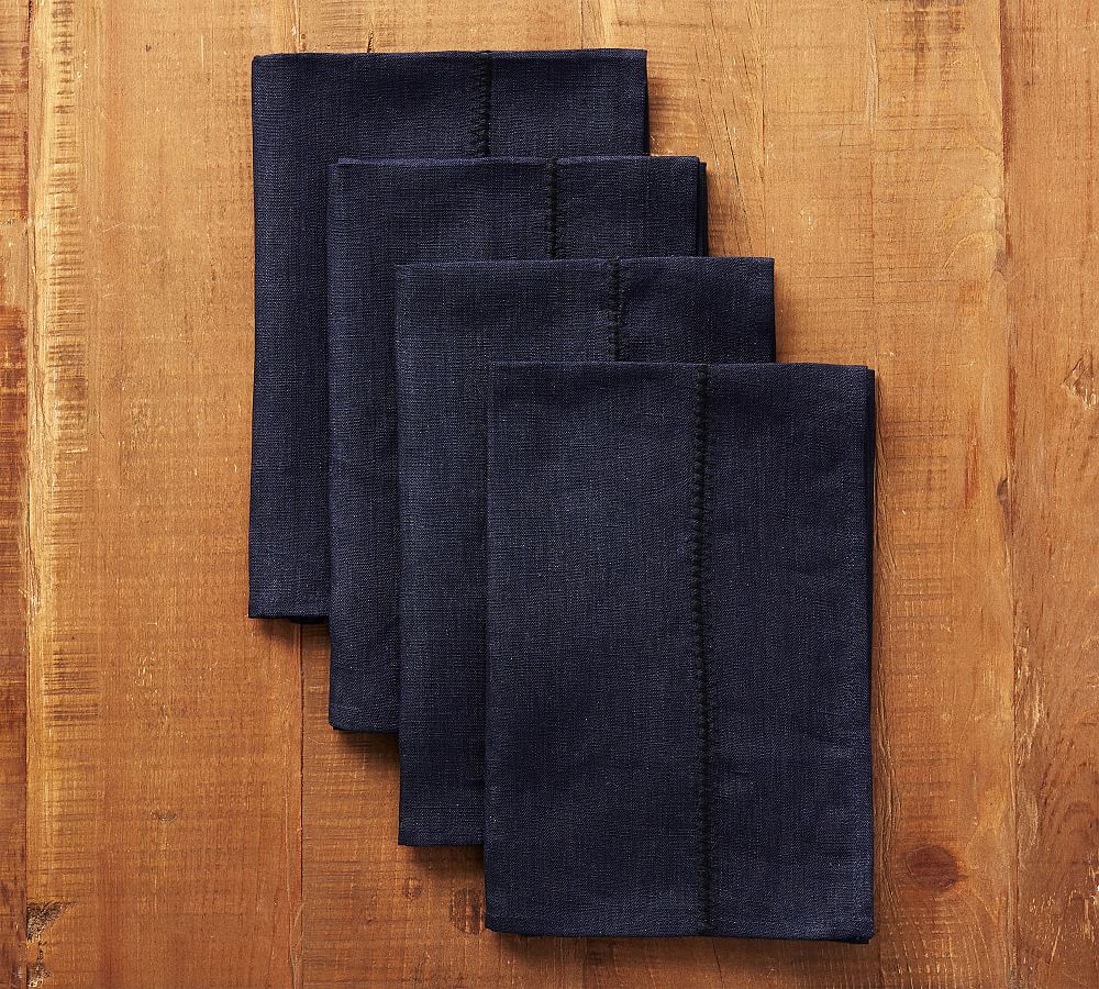 Caravan Laundered Linen Napkins, Set of 4, 8 Colors