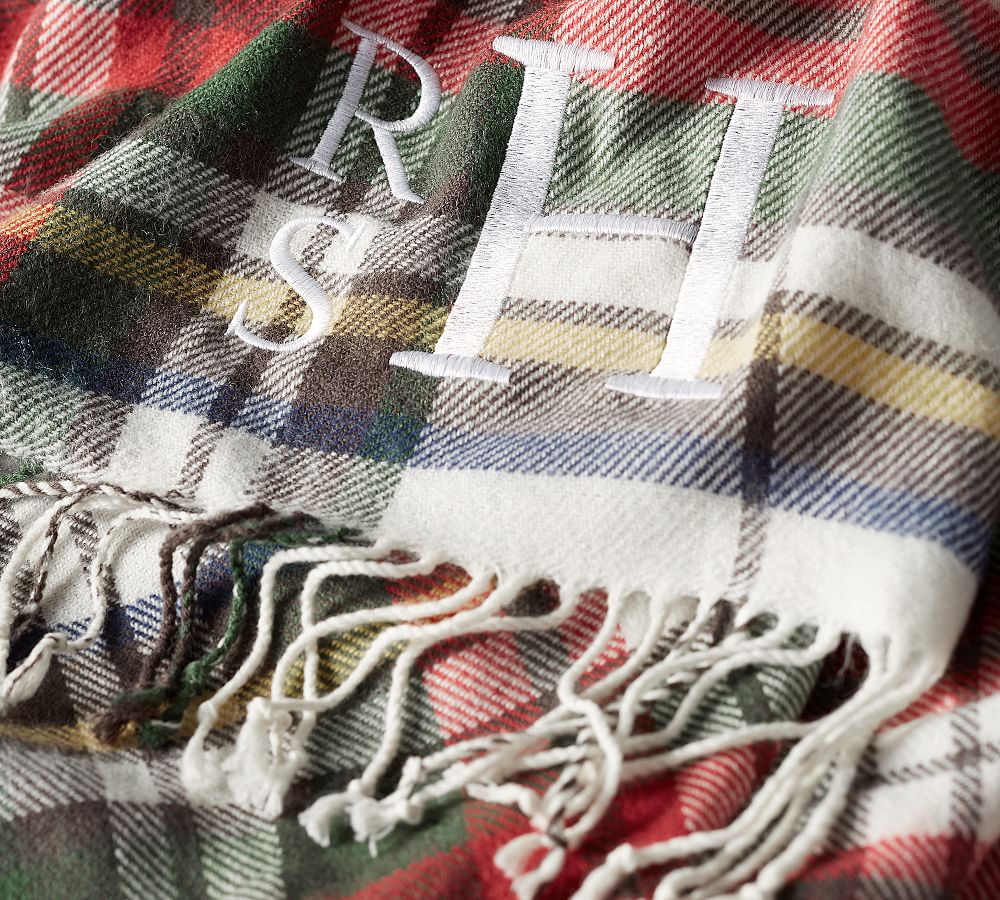 Denver Plaid Throw Blanket Pottery Barn