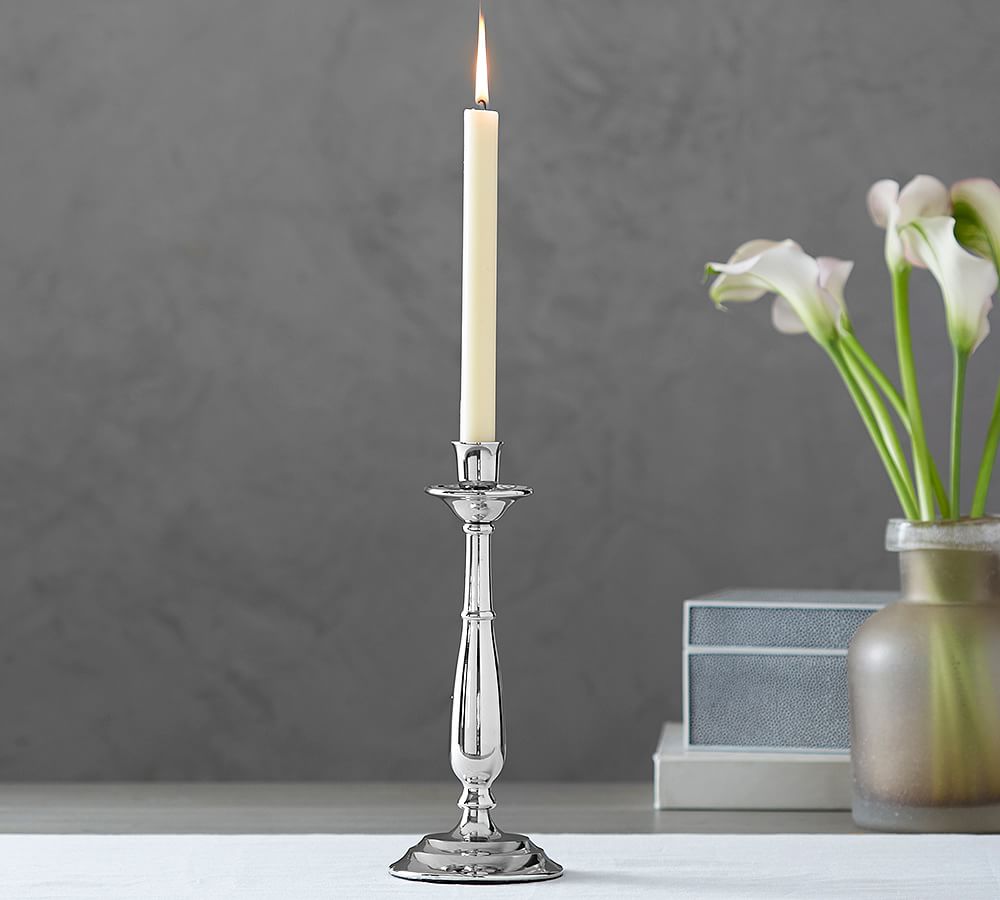 Arlington Nickel Taper Holder Candle Holder Pottery Barn