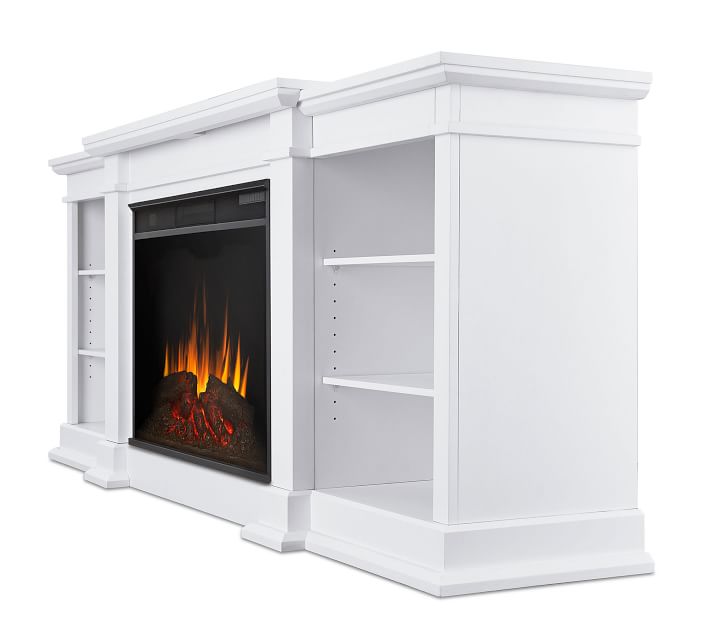 Real Flame® Eliot Grand Electric Fireplace Media Cabinet | Pottery Barn