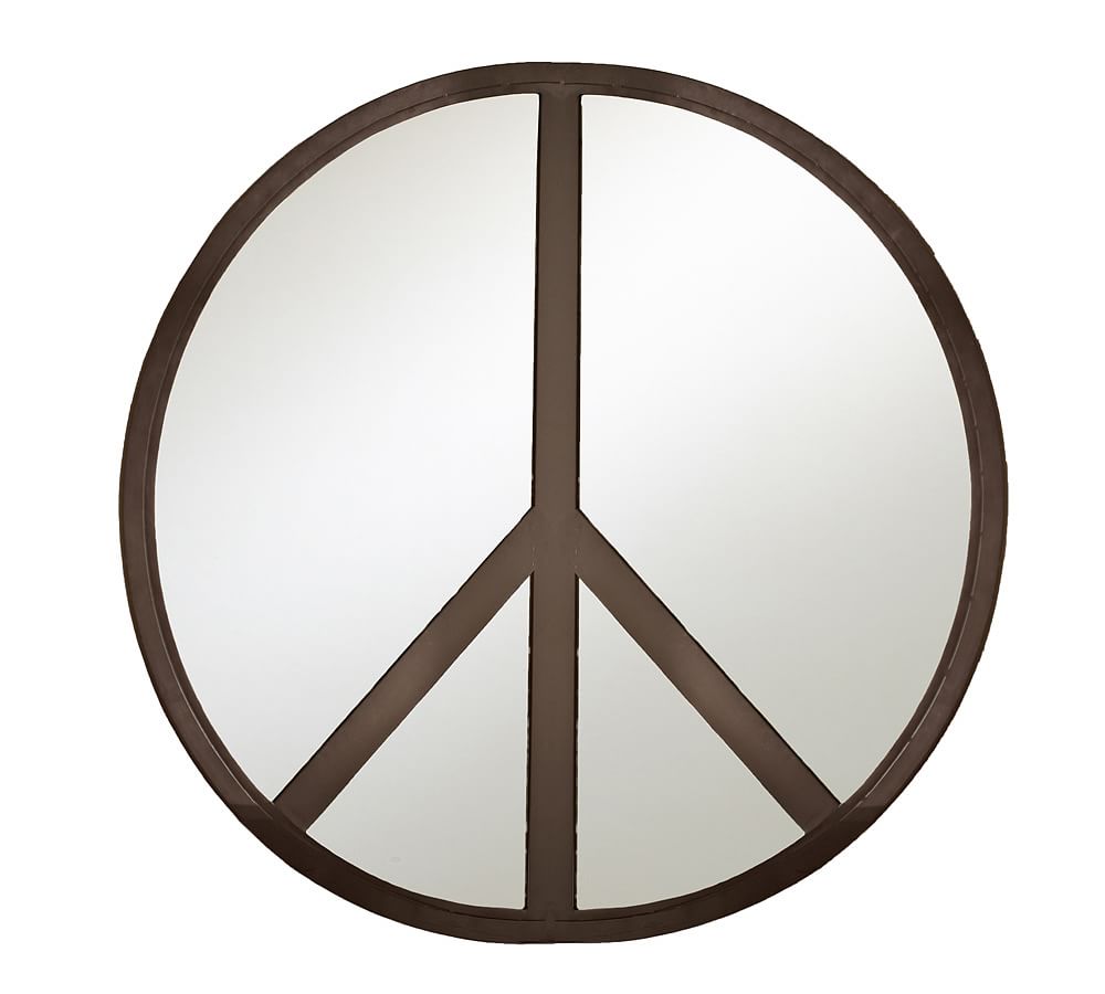 Peace Sign Pottery Peace Sign Mirror | Pottery Barn