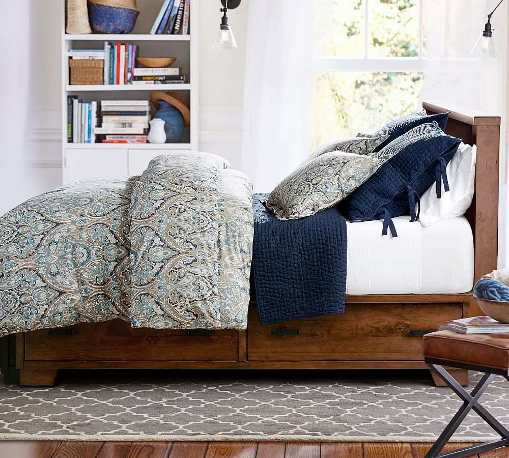 Sumatra Storage Platform Bed Pottery Barn