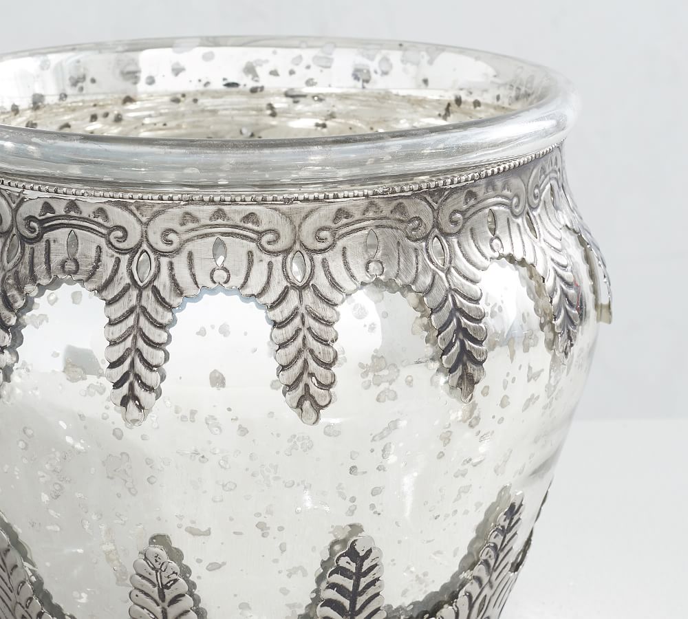 Madeline Mercury Glass and Metal Vases Pottery Barn