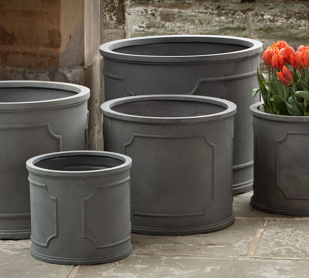 Birmingham Round Outdoor Planters Collection | Pottery Barn