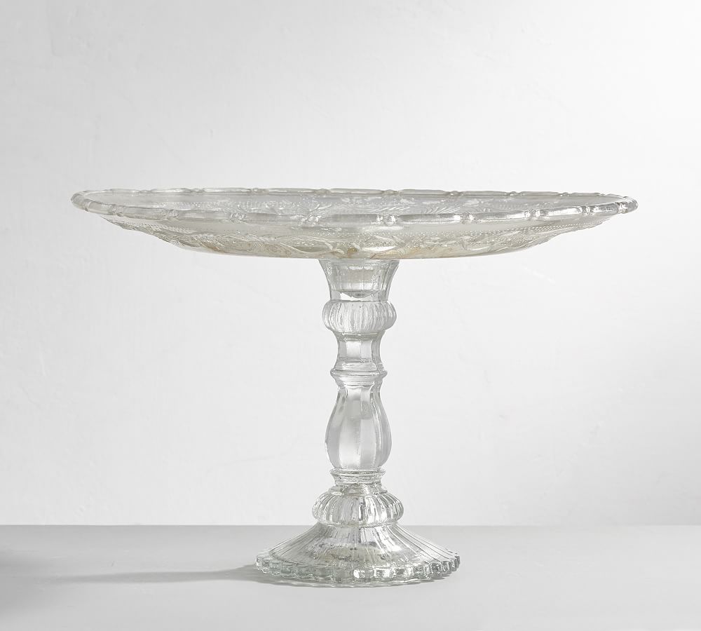 Glass pedestal hotsell cake stand