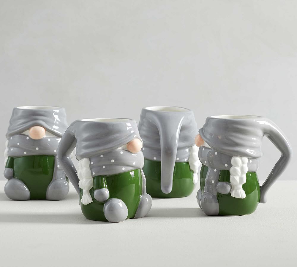 Gnome Shaped Ceramic Mugs