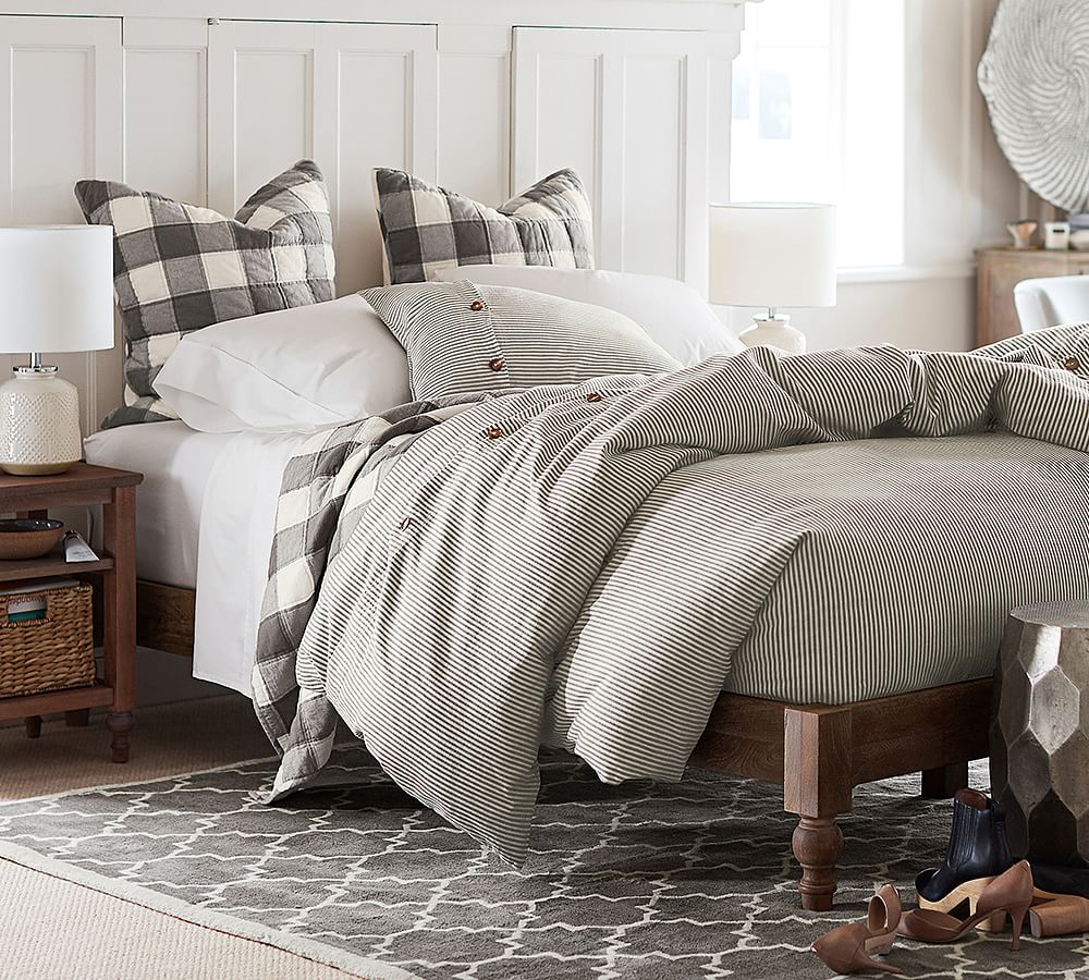 Pottery barn buffalo check pillow sale