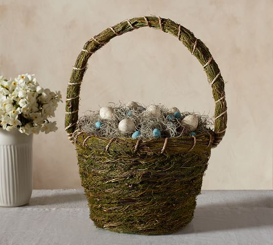 Green Moss Basket Pottery Barn