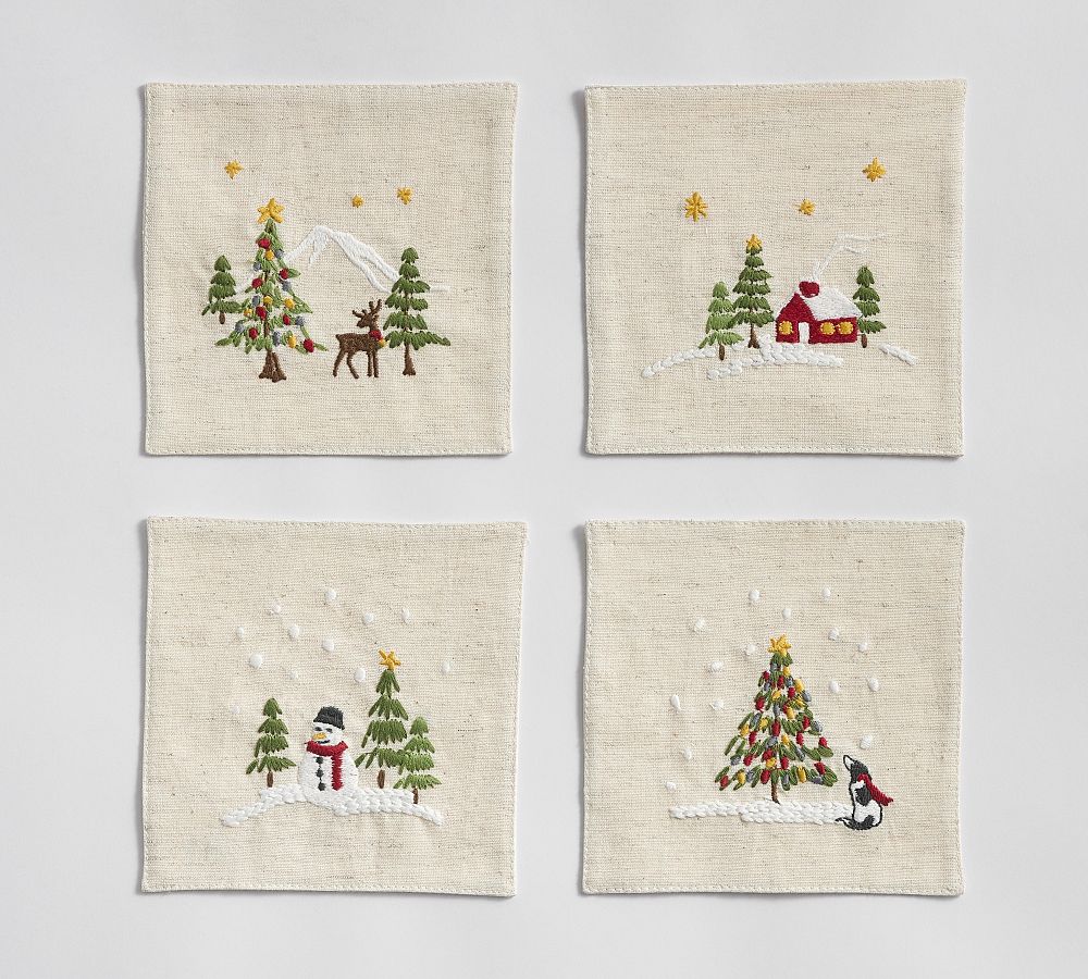 Christmas in the Country Cork Coasters - Set of 4