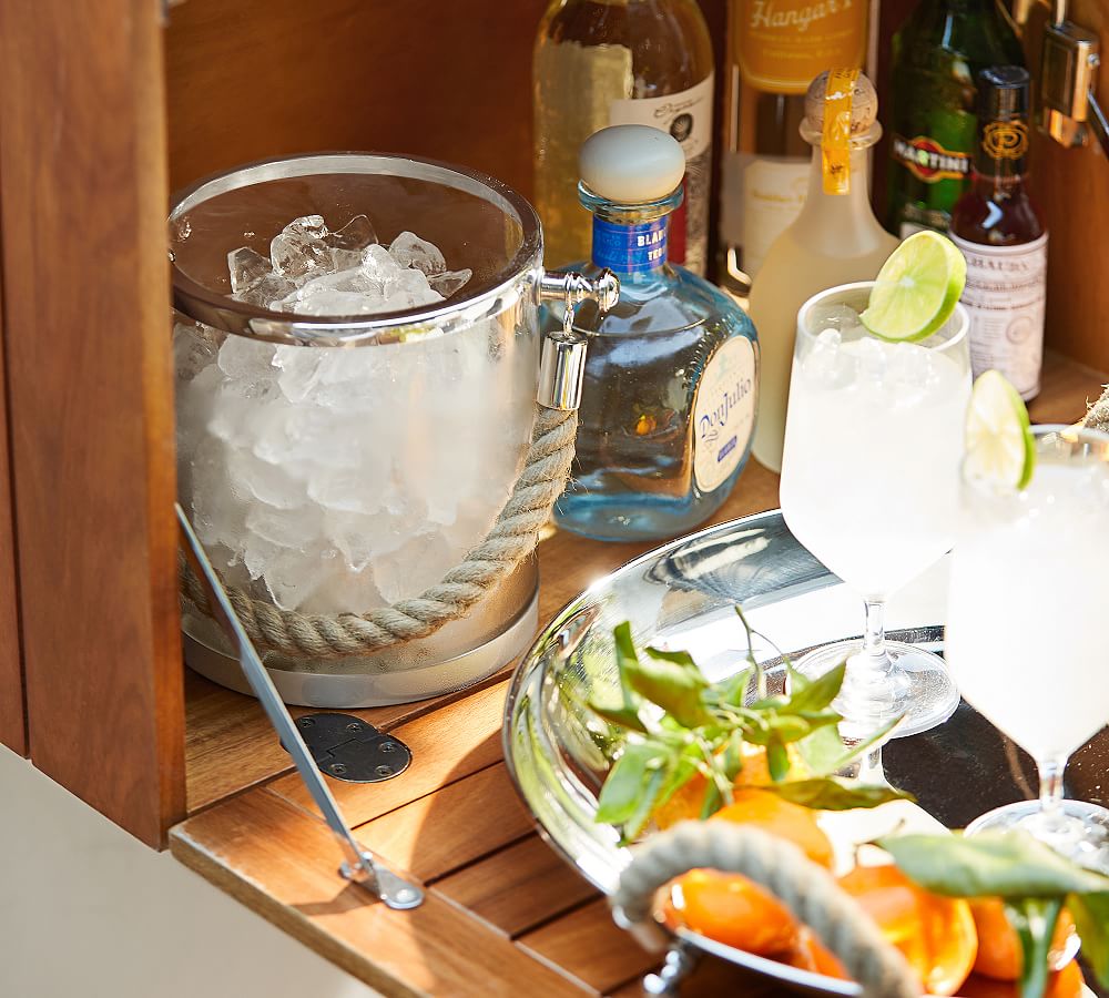Rope Bar Ice Bucket Bar Accessories Pottery Barn