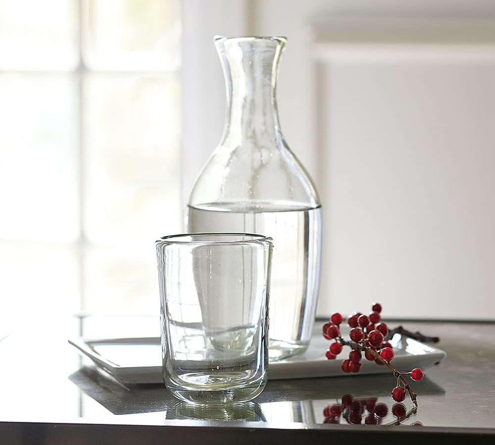 Recycled Glass Water Carafe With Tumbler
