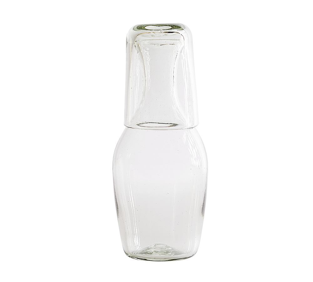 Recycled Glass Carafe and Glass Tumbler Set