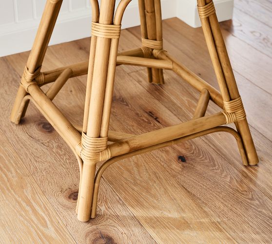 Cafe Bistro Rattan Swivel Counter Stool | Pottery Barn