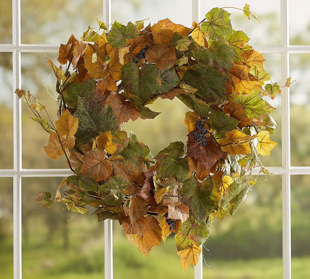 Grape Leaf Wreath & Garland Decorative Objects Pottery Barn