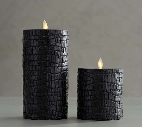 Premium Flicker Flameless Candles Black Crocodile Pottery Barn