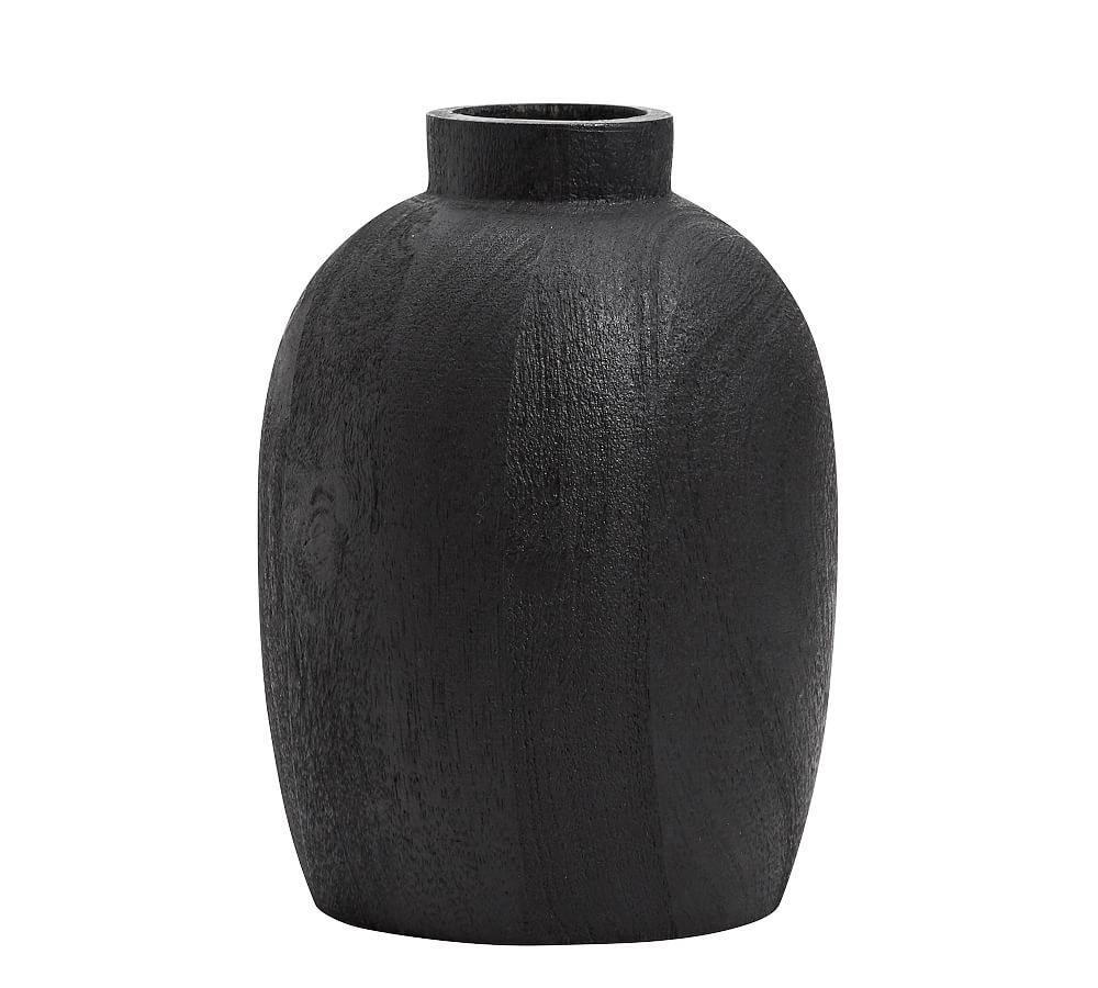 Black Mango Wood Vases | Pottery Barn