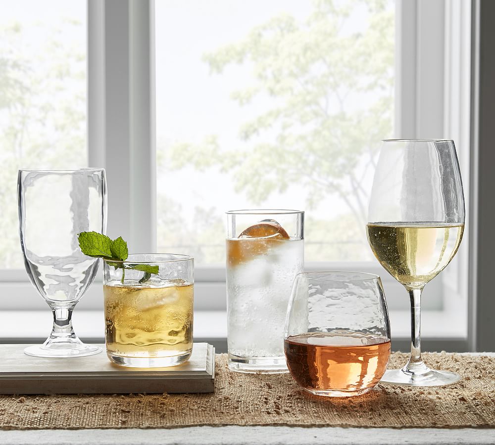 Pottery Barn Happy Hour Acrylic Wine Glasses