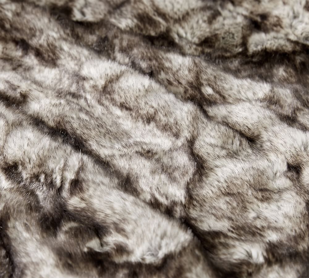 Ombre Tipped Faux Fur Throw Blanket Pottery Barn