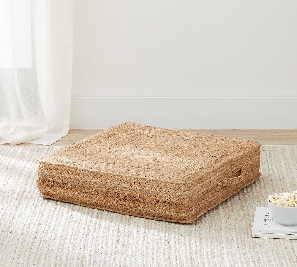 Jute Floor Cushion, 26 x 26 - Revival™