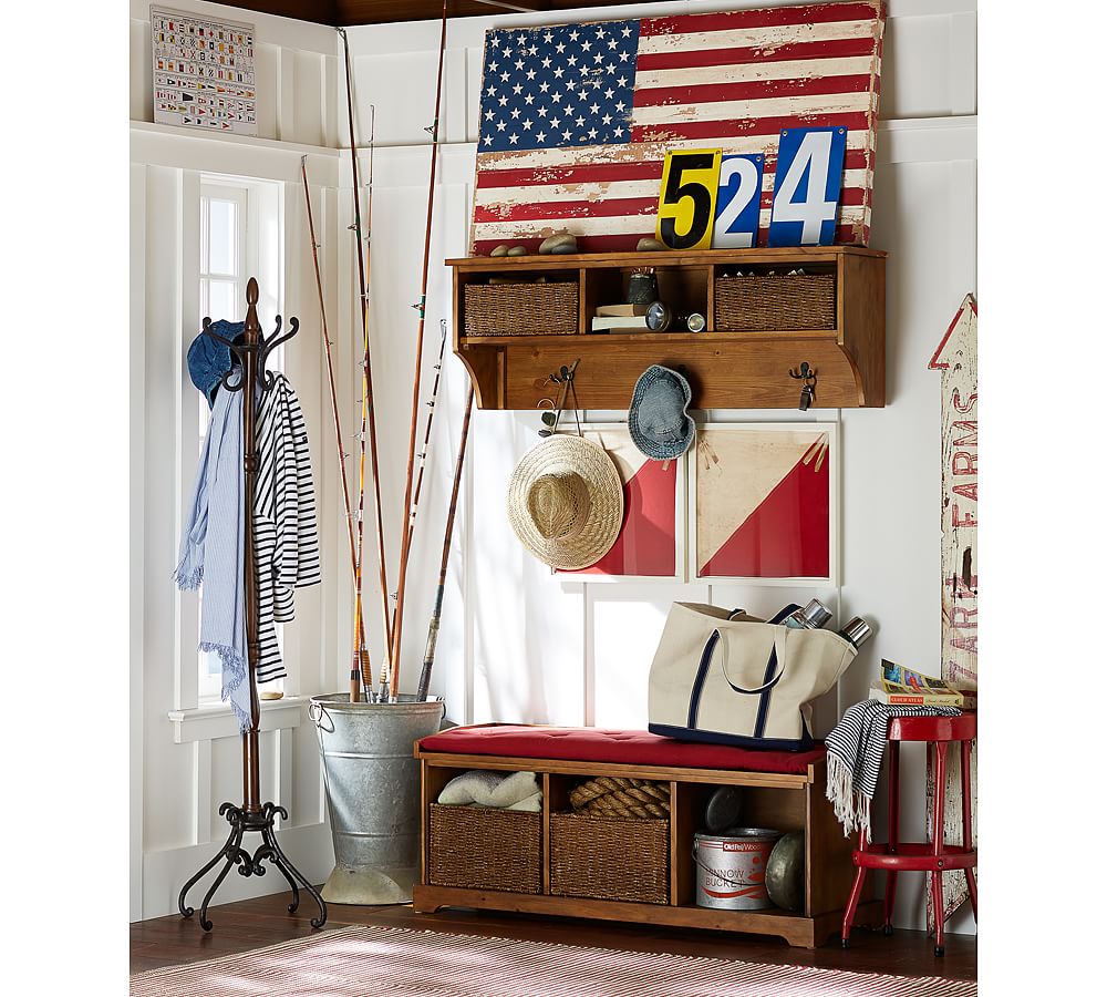 pottery barn wooden flag