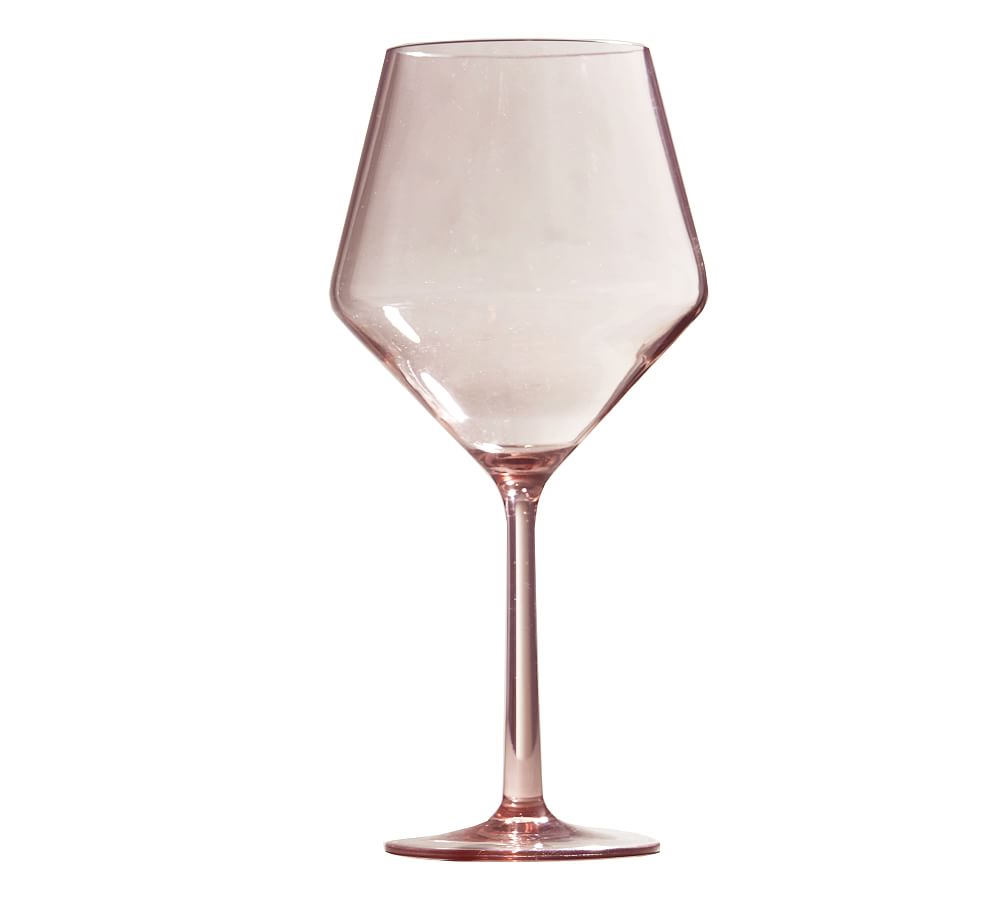 Happy Hour Acrylic Wine Glasses Blush Pottery Barn