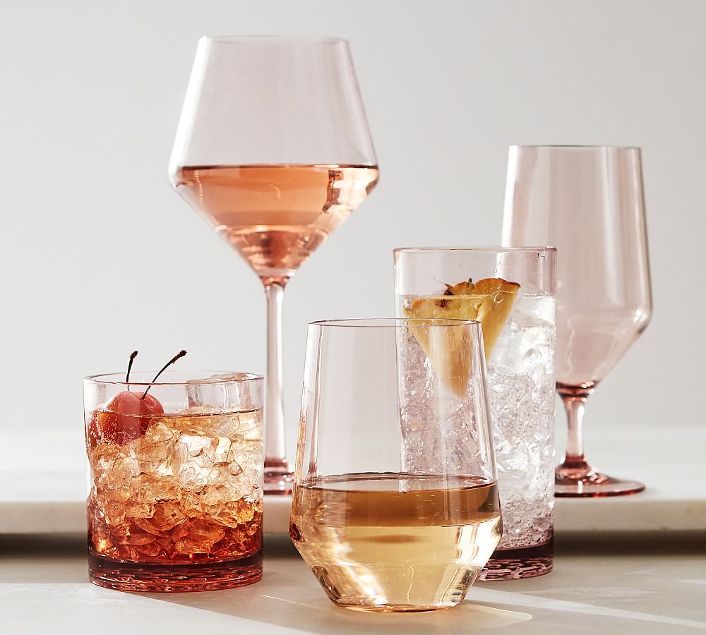 Pottery Barn Happy Hour Acrylic Wine Glasses