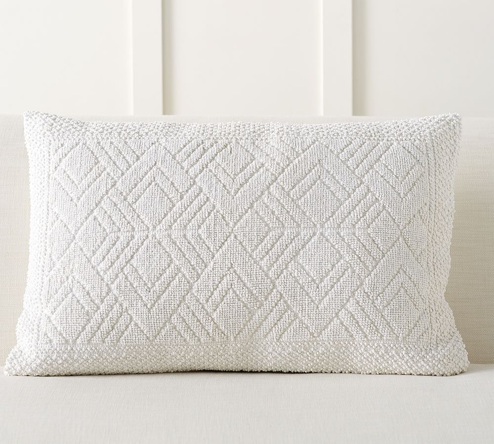 Sicily Textured Lumbar Pillow Cover Pottery Barn