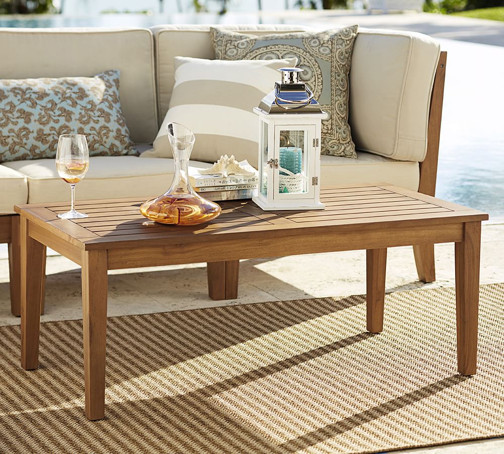 Hampstead Teak Coffee Table Pottery Barn