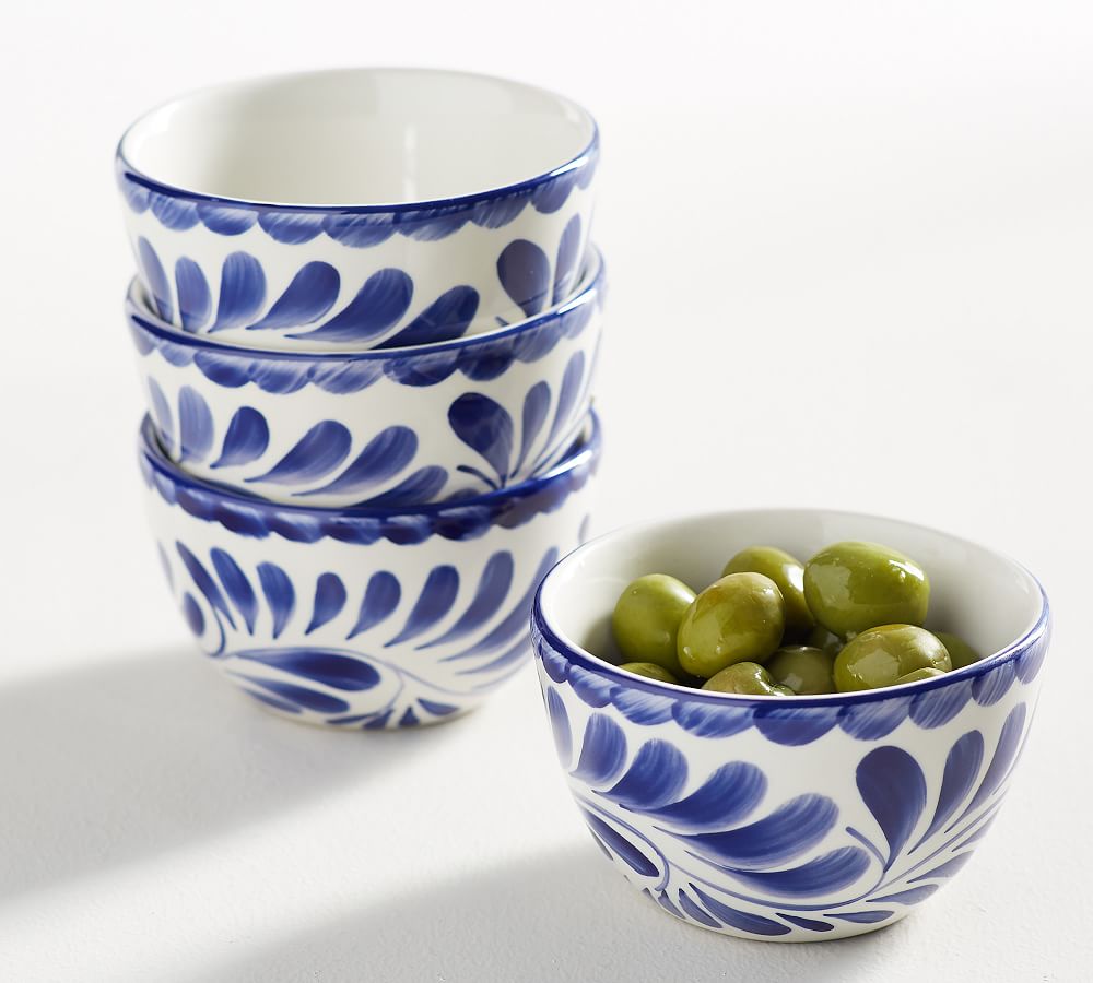 Small Prep Bowls in White/Blue  Handmade Snack Bowls – Sabine Schmidt  Pottery