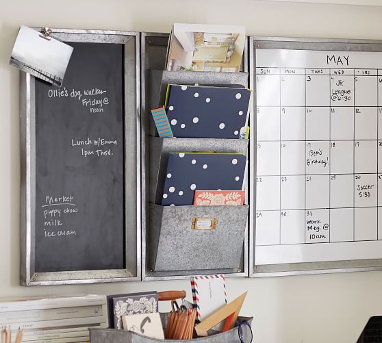 Galvanized System 3-Tier Letter File Bin | Pottery Barn