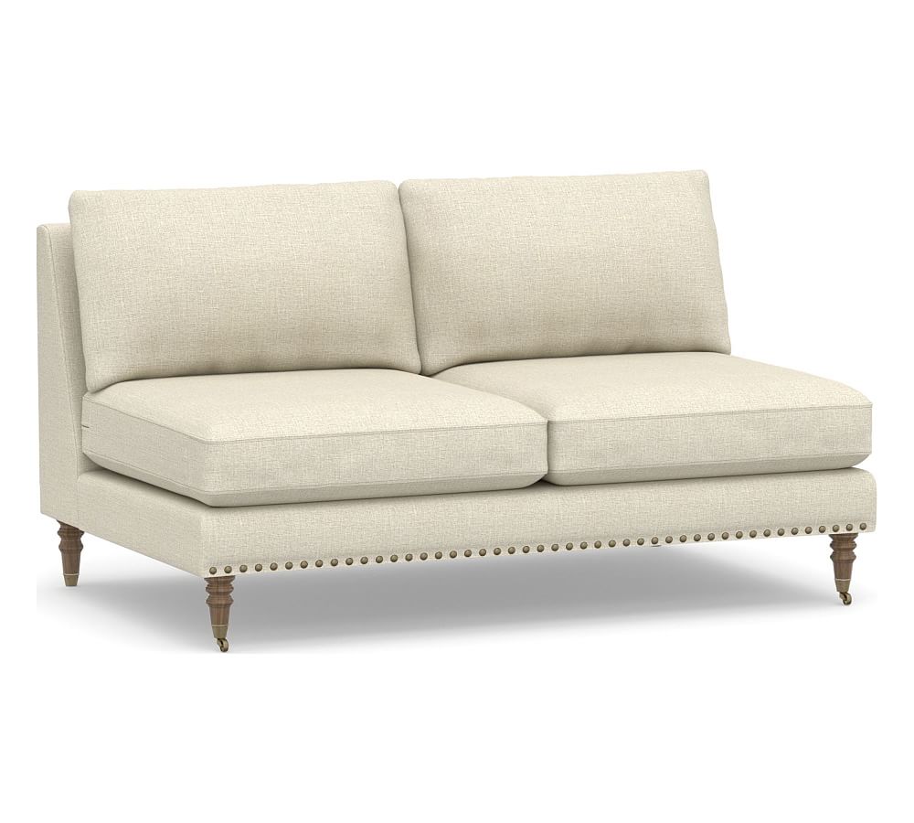 Tallulah Upholstered Armless Loveseat Pottery Barn