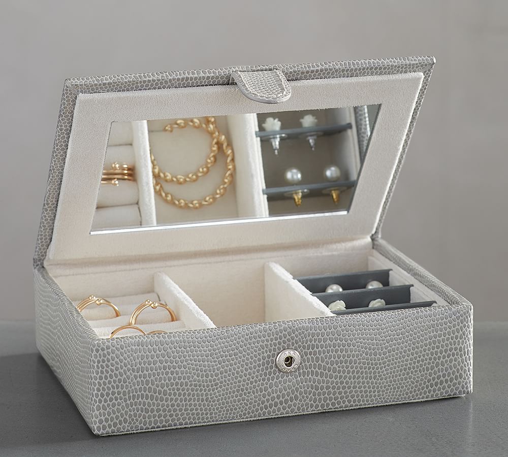 Mckenna Personalized Travel Jewelry Box - Large