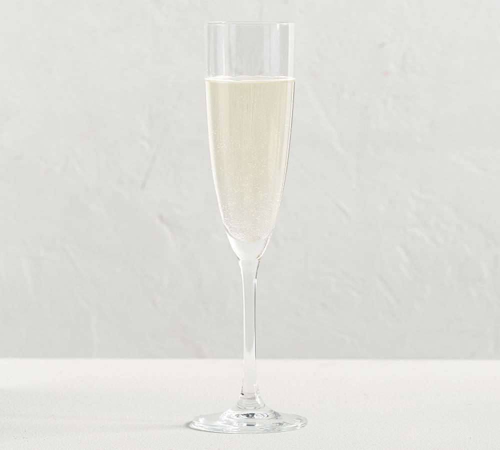 Edge Square Champagne Glass Flute + Reviews | Crate & Barrel