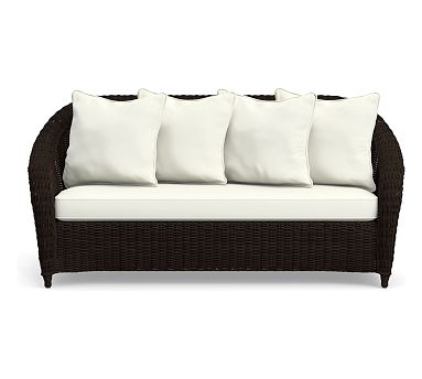 Pottery barn wicker discount couch