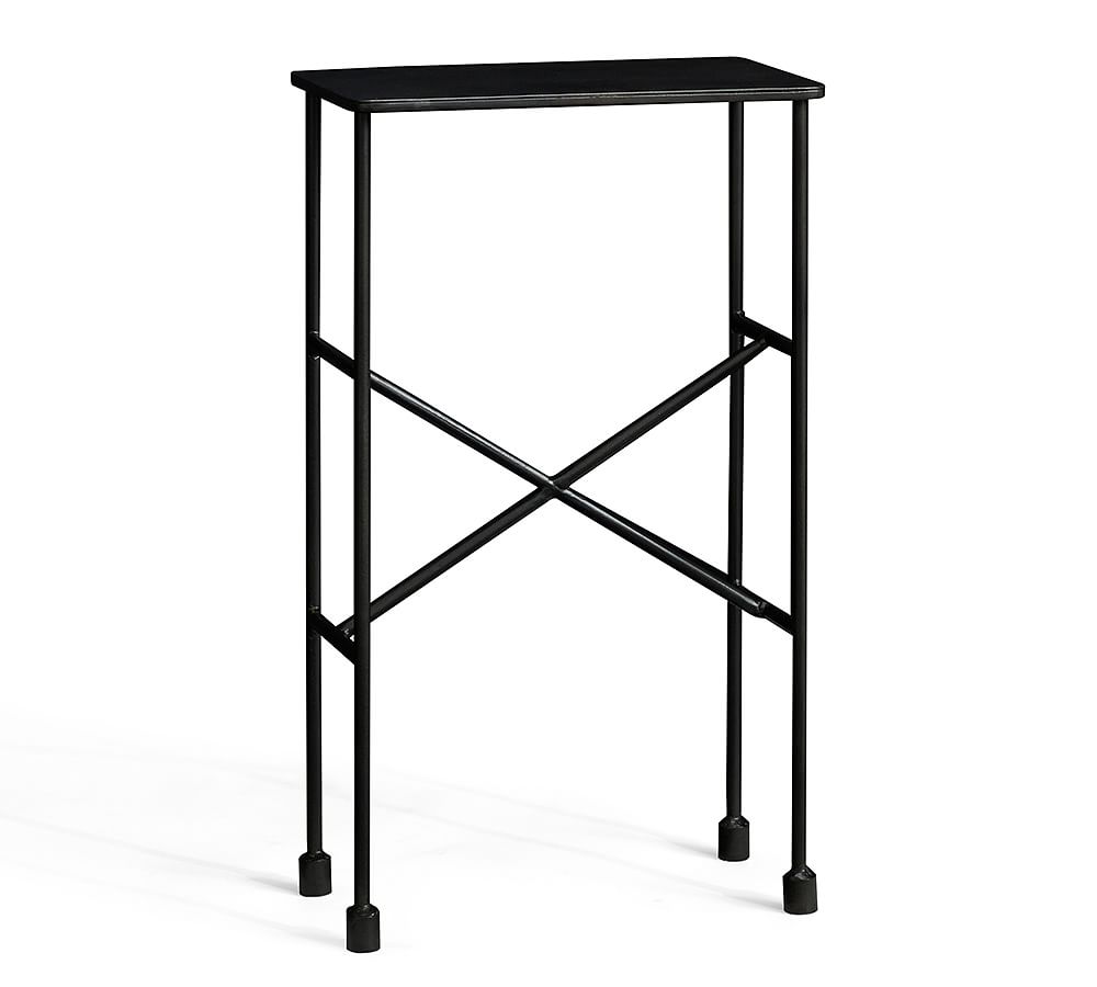 Zane Rectangular Metal Accent Table Pottery Barn