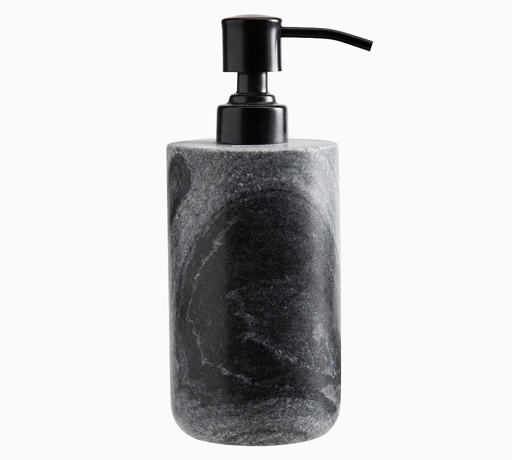 Marble Bathroom Soap Pump Black