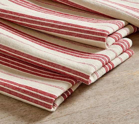 Colette Stripe Cotton/Linen Napkins Set of 4 Pottery Barn