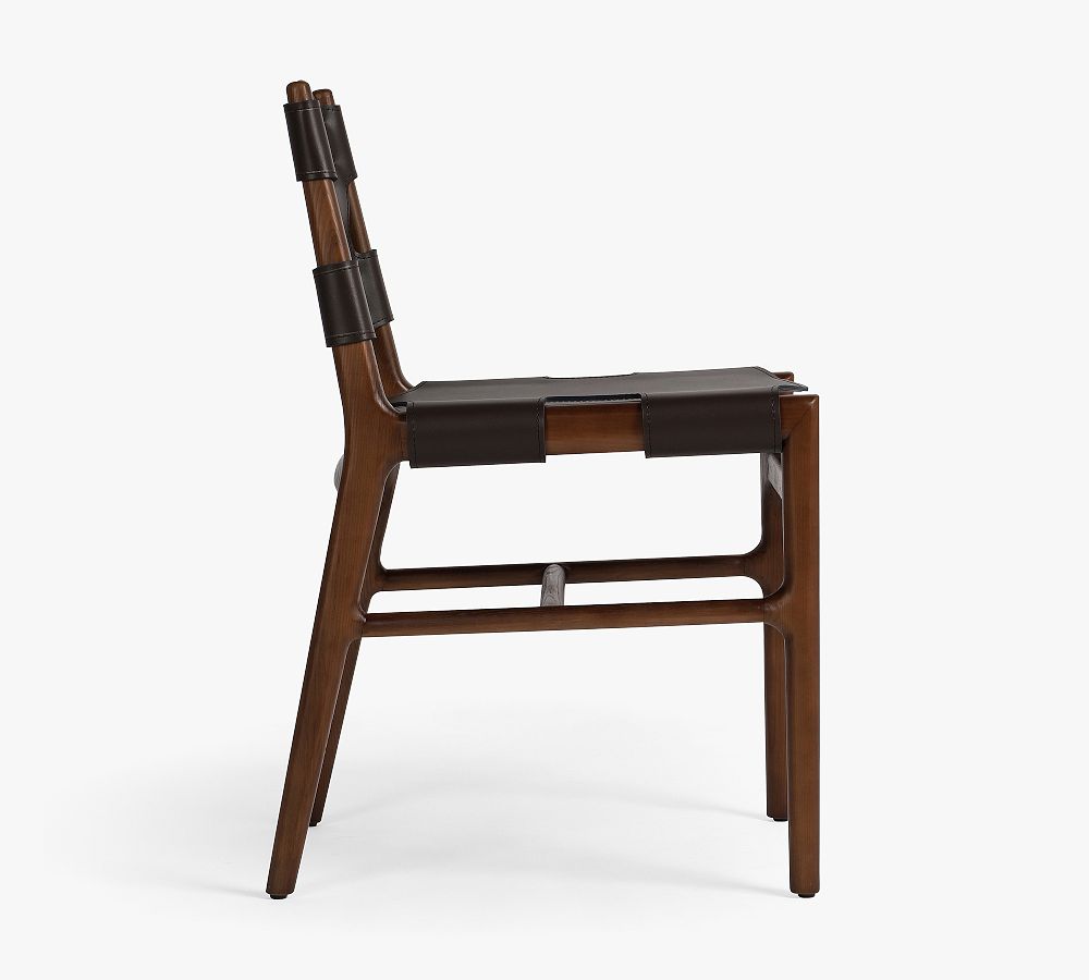 Izzy Leather Dining Chair Set of 2 Pottery Barn