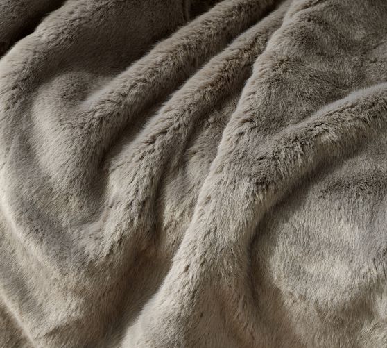 Faux Fur Alpaca Throw Blankets | Pottery Barn