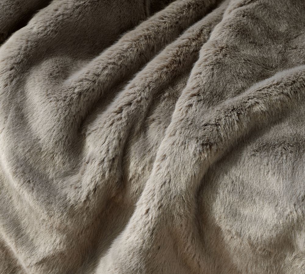 Faux Fur Alpaca Throw Blankets Pottery Barn