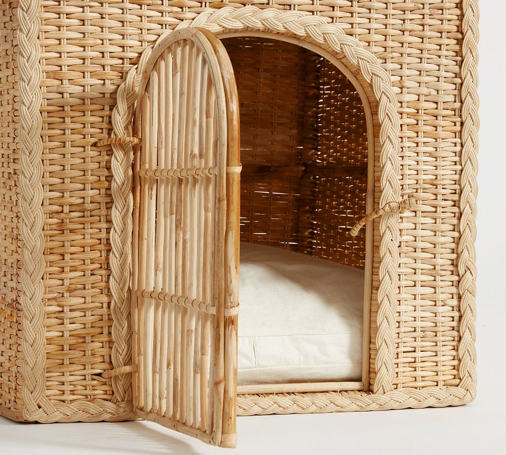 Wicker Handwoven Rattan Pet House | Pottery Barn