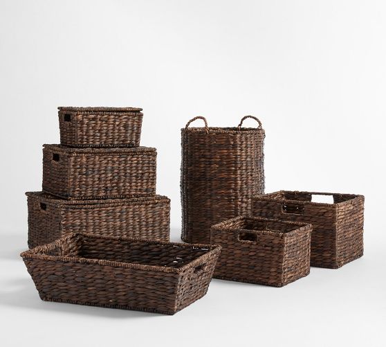 Raleigh Handwoven Seagrass Underbed Basket Pottery Barn